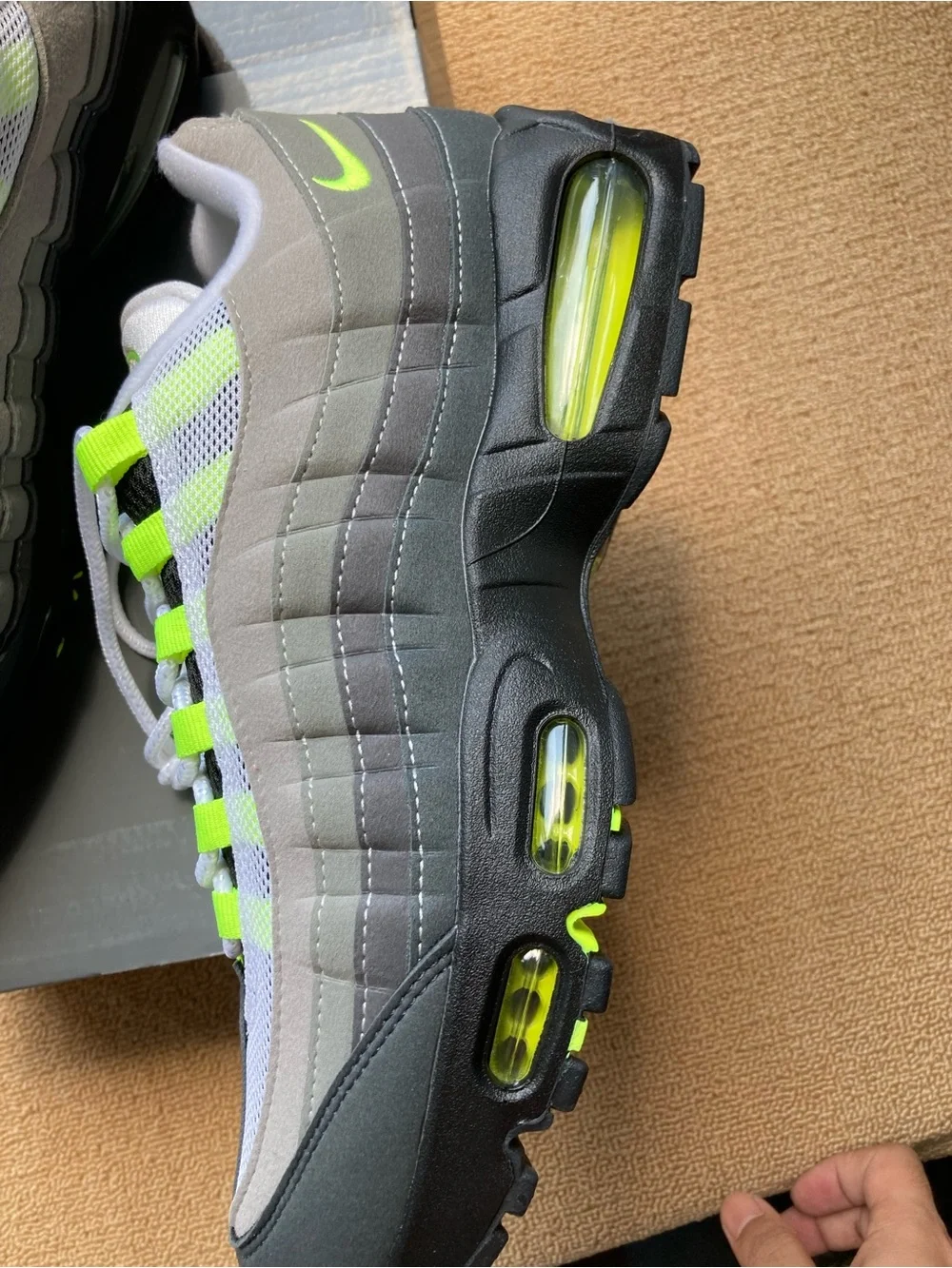 Nike Men’s White, Gray & Volt Air Max Sneakers